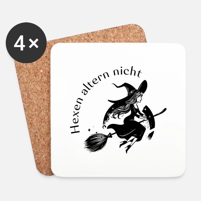 Hexen altern nicht - Untersetzer (4er-Set) - Weiß