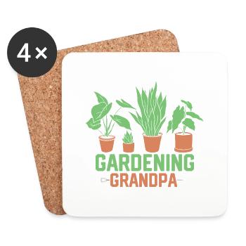 Gardening Grandpa Botanical Garden - Untersetzer (4er-Set) - Weiß - Vorne
