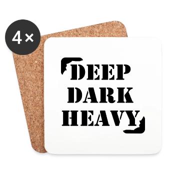 DeepDarkHeavy - Untersetzer (4er-Set) - Weiß - Vorne