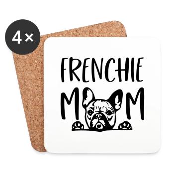 frenchie mom - Coasters (set of 4) - white - Front