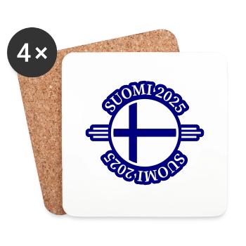 Suomi 2025 Finlande - Dessous de verre (lot de 4) - blanc - Devant