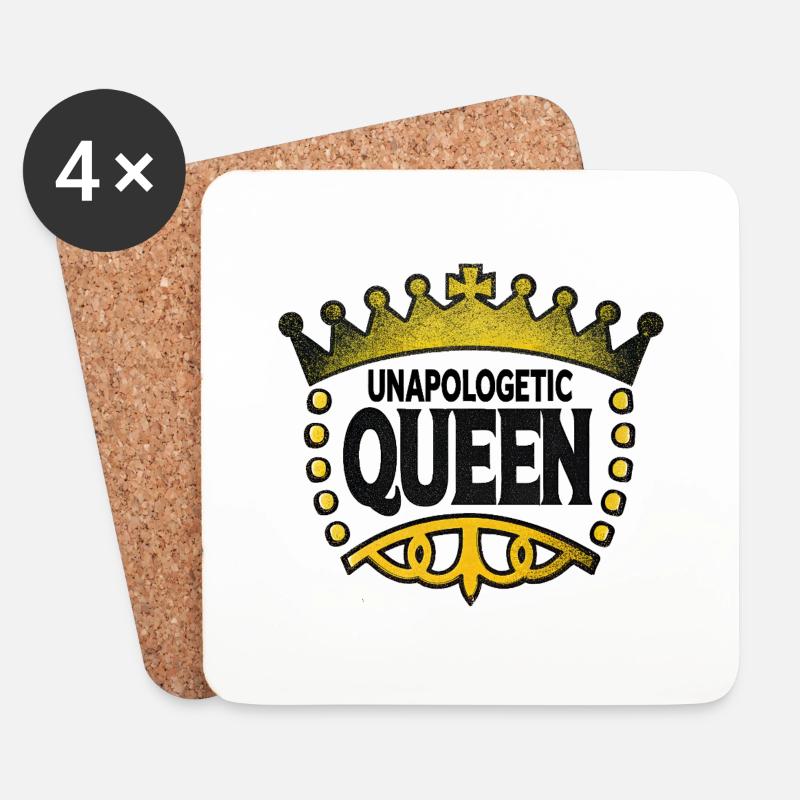 Unapologetic Queen - Coasters (set of 4) - white