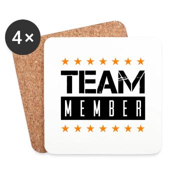 Team Member - Coasters (set of 4) - white - Front
