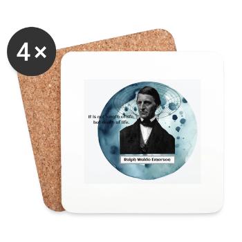 Depth of Life – Ralph Waldo Emerson Zitat - Untersetzer (4er-Set) - Weiß - Vorne
