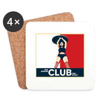 Der einzige Club der Stadt Transparent - Untersetzer (4er-Set) - Weiß - Vorne