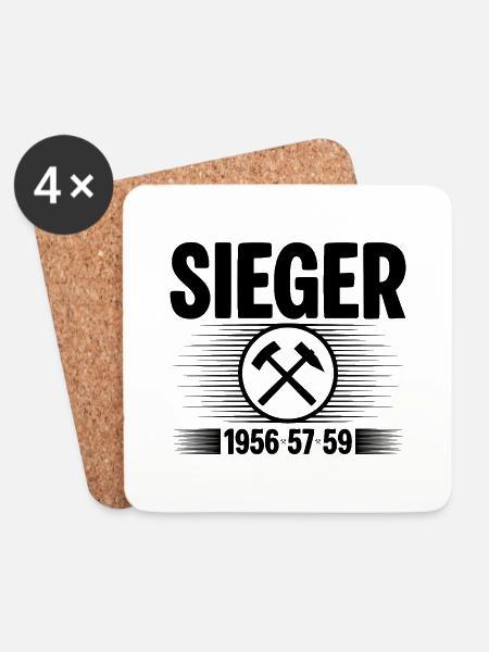 Erzgebirge Sieger - Untersetzer (4er-Set) - Weiß