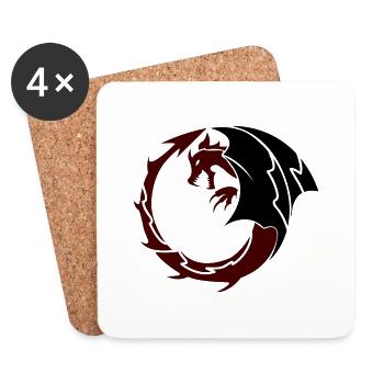dragon - Untersetzer (4er-Set) - Weiß - Vorne
