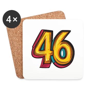 46 Number Comic - Coasters (set of 4) - white - Front