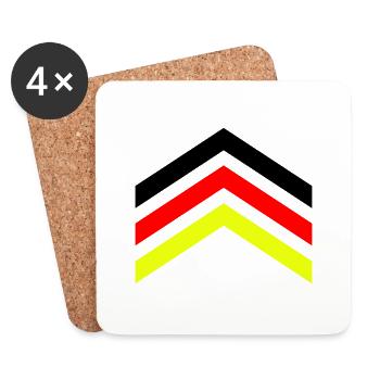 Allemagne - Dessous de verre (lot de 4) - blanc - Devant