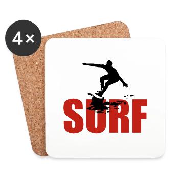 surf - Coasters (set of 4) - white - Front