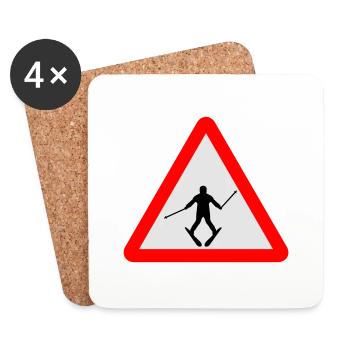 Ski - Coasters (set of 4) - white - Front