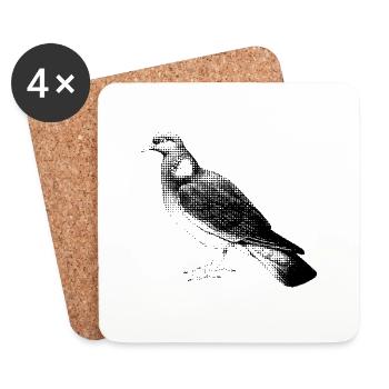 Palombe - Dessous de verre (lot de 4) - blanc - Devant