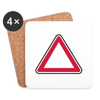 Attention panel - Coasters (set of 4) - white - Front