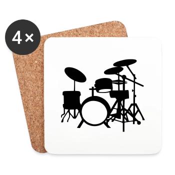 Batterie - Dessous de verre (lot de 4) - blanc - Devant