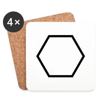 Polygon (customize) - Coasters (set of 4) - white - Front