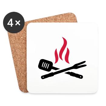 grill - Coasters (set of 4) - white - Front