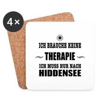 THERAPIE Hiddensee SONNE - Untersetzer (4er-Set) - Weiß - Vorne