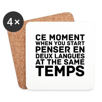 Ce Moment When You Start - Untersetzer (4er-Set) - Weiß - Vorne