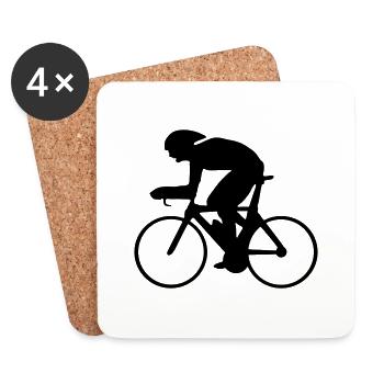 bicycle - Coasters (set of 4) - white - Front
