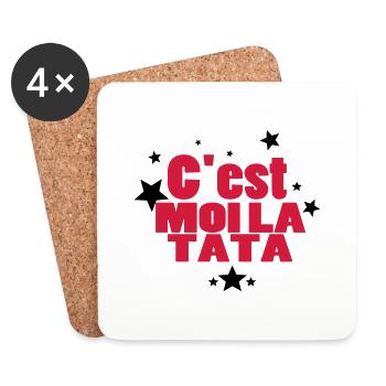 c'est moi lA TATA - Dessous de verre (lot de 4) - blanc - Devant