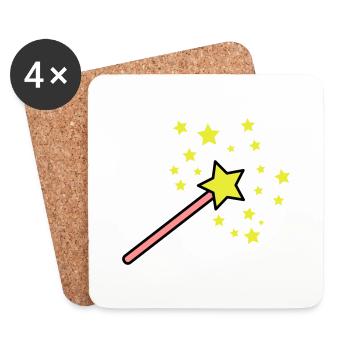 zauberstab_3c - Coasters (set of 4) - white - Front