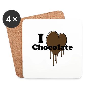 chocolate 1 - Dessous de verre (lot de 4) - blanc - Devant