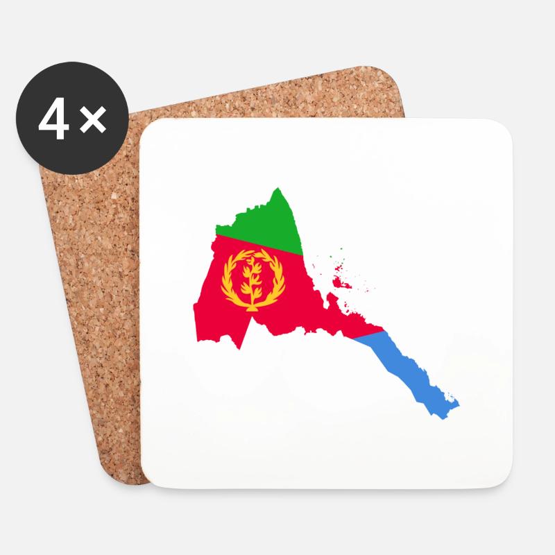 eritrea collection - Coasters (set of 4) - white