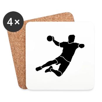 Handballer Handball - Untersetzer (4er-Set) - Weiß - Vorne