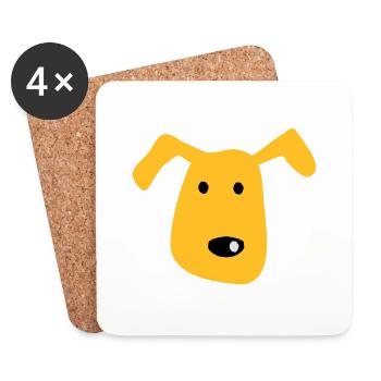 2541614 14703042 hund - Untersetzer (4er-Set) - Weiß - Vorne