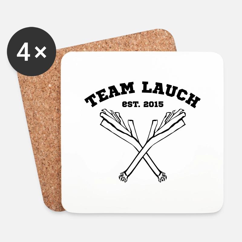 Team Lauch - Untersetzer (4er-Set) - Weiß