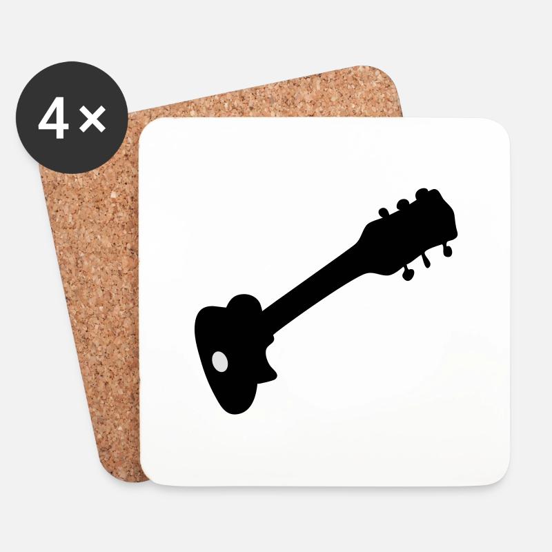 guitar - Coasters (set of 4) - white