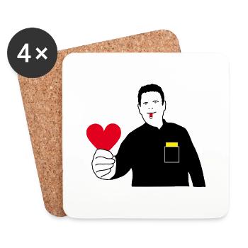 Arbitre - Dessous de verre (lot de 4) - blanc - Devant