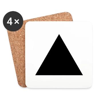 triangle - Coasters (set of 4) - white - Front