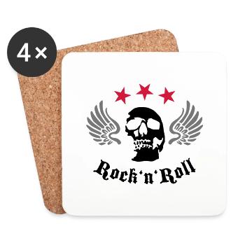 wingskull_092001_b_3c - Coasters (set of 4) - white - Front