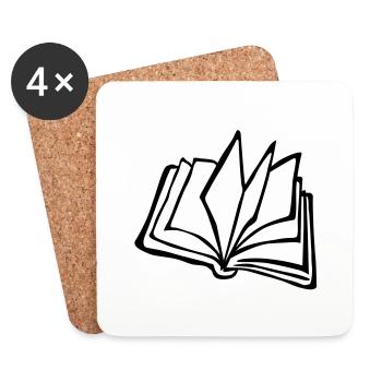 Livre - Dessous de verre (lot de 4) - blanc - Devant