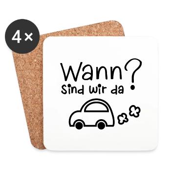 Reise-Shirt - Untersetzer (4er-Set) - Weiß - Vorne