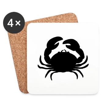 crab - Coasters (set of 4) - white - Front