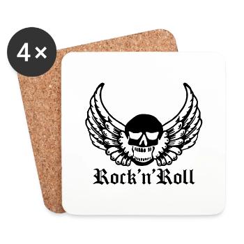 rock'n'roll - Untersetzer (4er-Set) - Weiß - Vorne
