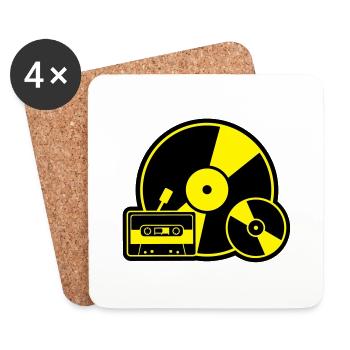 Musik Evolution - Untersetzer (4er-Set) - Weiß - Vorne