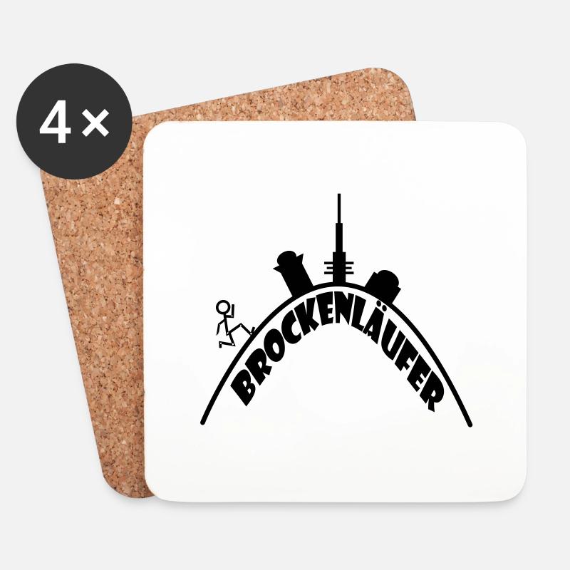 Brockenlauf - Untersetzer (4er-Set) - Weiß