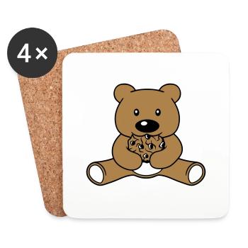 cookie eat biscuit hunger delicious nibble baer sues - Coasters (set of 4) - white - Front