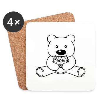 eat cookie biscuit hunger delicious nibble baer sues - Coasters (set of 4) - white - Front