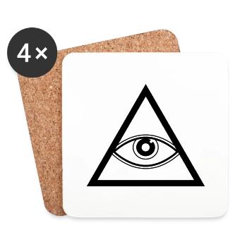 Triangle - Coasters (set of 4) - white - Front