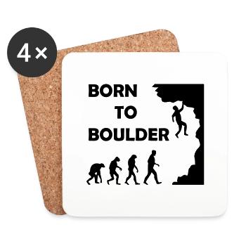 born_to_boulder - Dessous de verre (lot de 4) - blanc - Devant