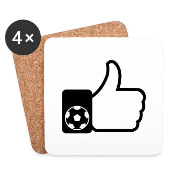 Like Football - Coasters (set of 4) - white - Front