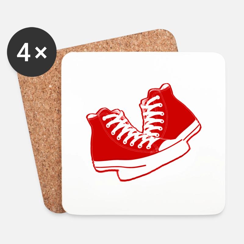chaussures old school - Untersetzer (4er-Set) - Weiß