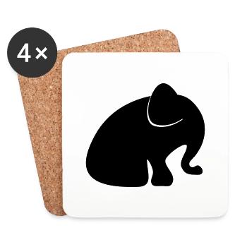 baby elephant rüssel elefant - Untersetzer (4er-Set) - Weiß - Vorne
