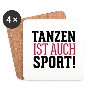 Tanzen ist auch Sport - Untersetzer (4er-Set) - Weiß - Vorne