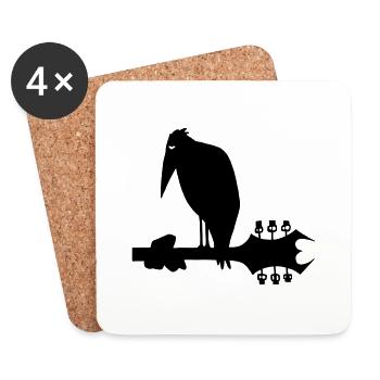 The metalheads Crow - Coasters (set of 4) - white - Front