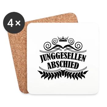 junggesellenabschied - Untersetzer (4er-Set) - Weiß - Vorne